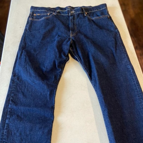 Vintage Polo Ralph Lauren Jeans Mens 40x30 Dark Wash Denim Dungarees - Picture 1 of 9